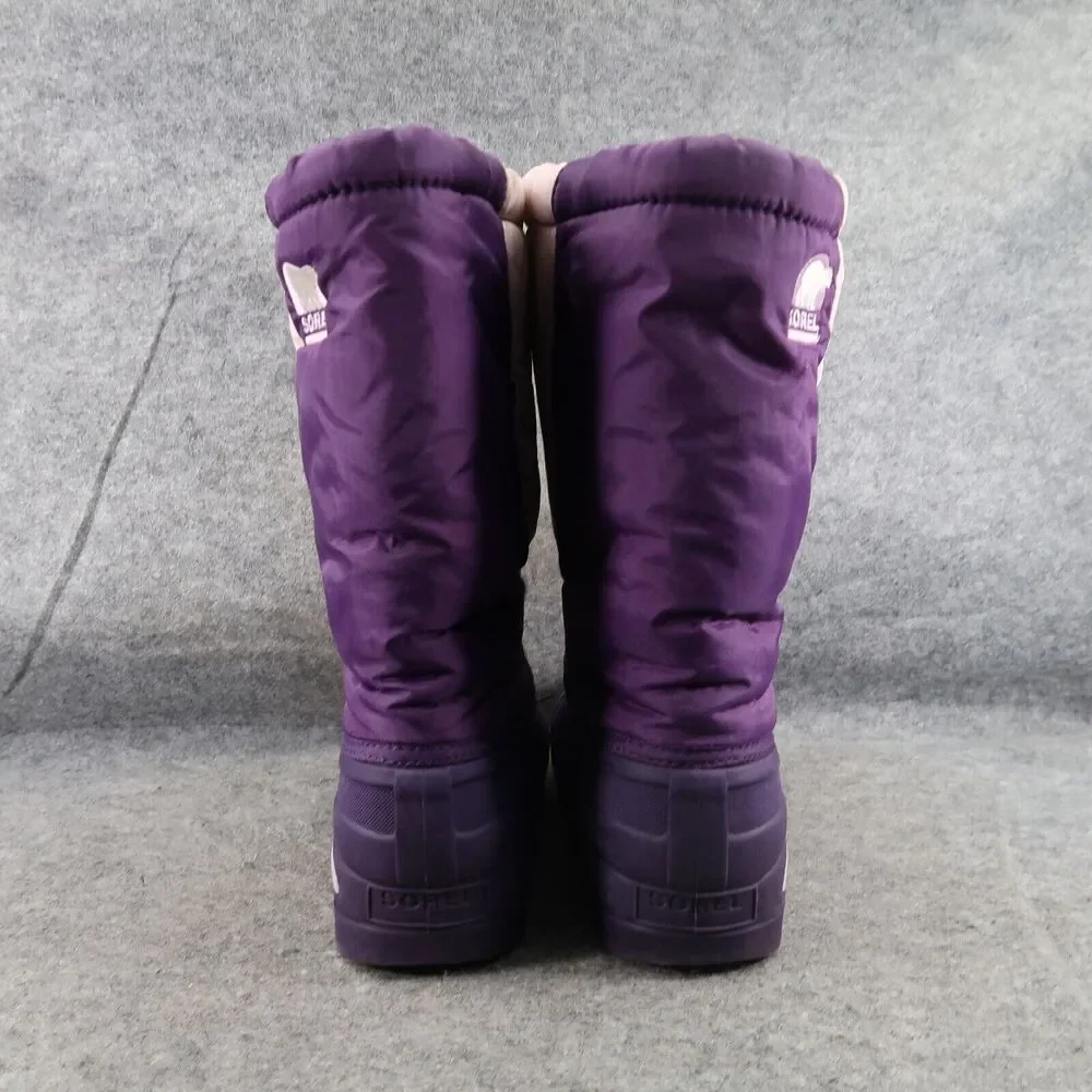 Sorel Shoes Kids 6 Boot Winter Snow Cub Purple Pull On Lined Warm Active Outdoor